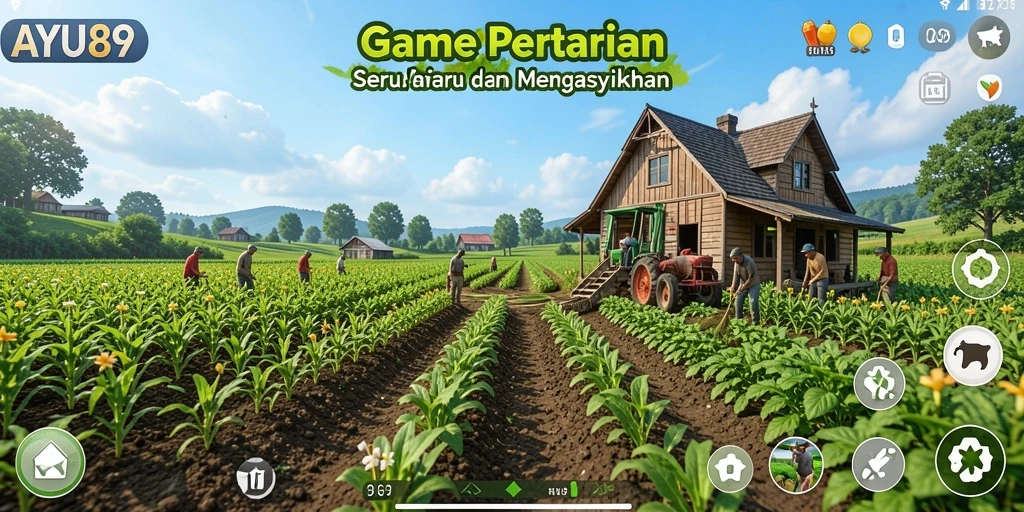 Gameplay AYU89 menampilkan petualangan berkebun yang menarik.