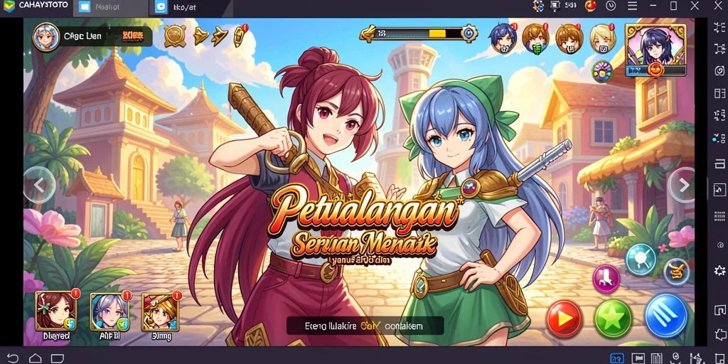 Gameplay CAHAYATOTO yang imersif dan penuh warna.