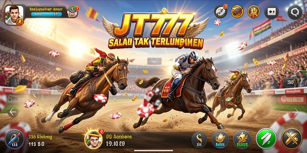 Tampilan gameplay balapan seru di JT777