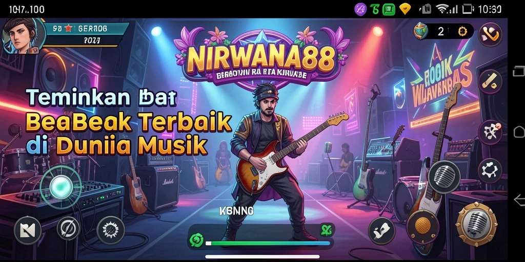 Tampilan gameplay NIRWANA88 yang menarik dengan berbagai pilihan musik.