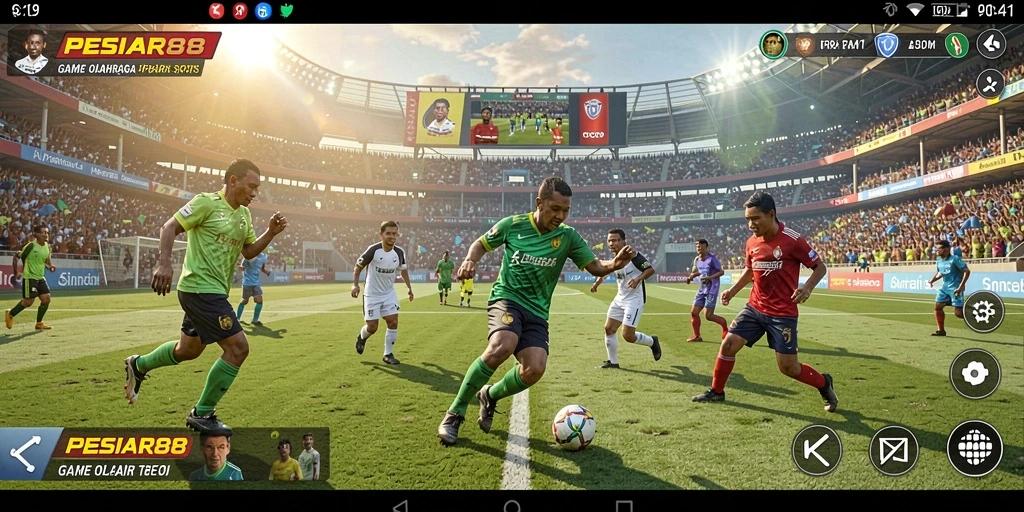 Tampilan gameplay seru dari PESIAR88 yang penuh aksi.