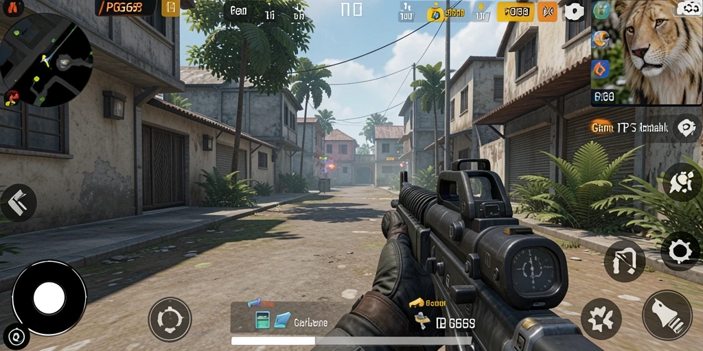 Screenshot PGG68 menampilkan aksi menegangkan dalam gameplay TPS.