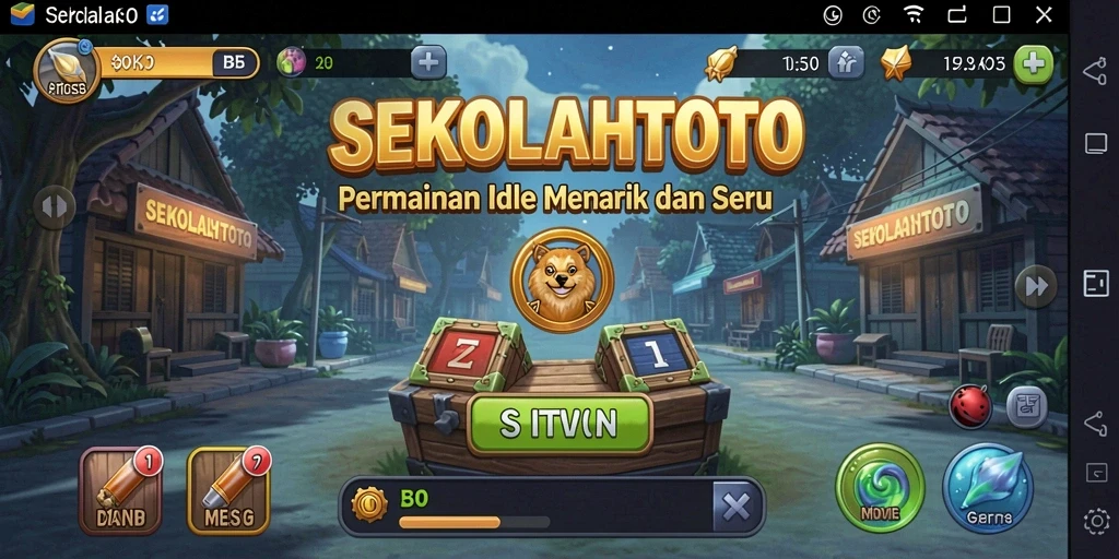Tampilan layar utama dari gameplay <strong>SEKOLAHTOTO</strong> yang menarik dan interaktif.