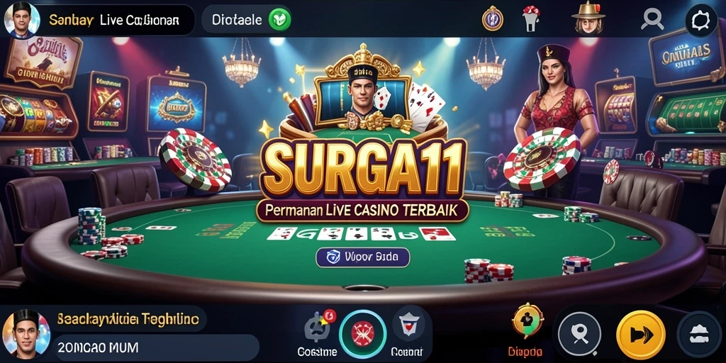 Tampilan gameplay menarik dari SURGA11 dalam suasana Live Casino.