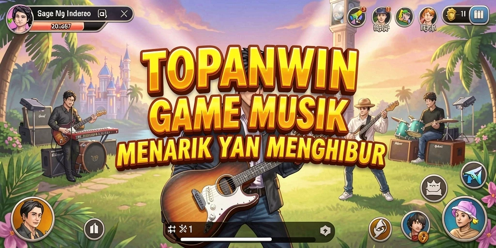Screenshot gameplay TOPANWIN menampilkan momen seru dalam bermain musik.