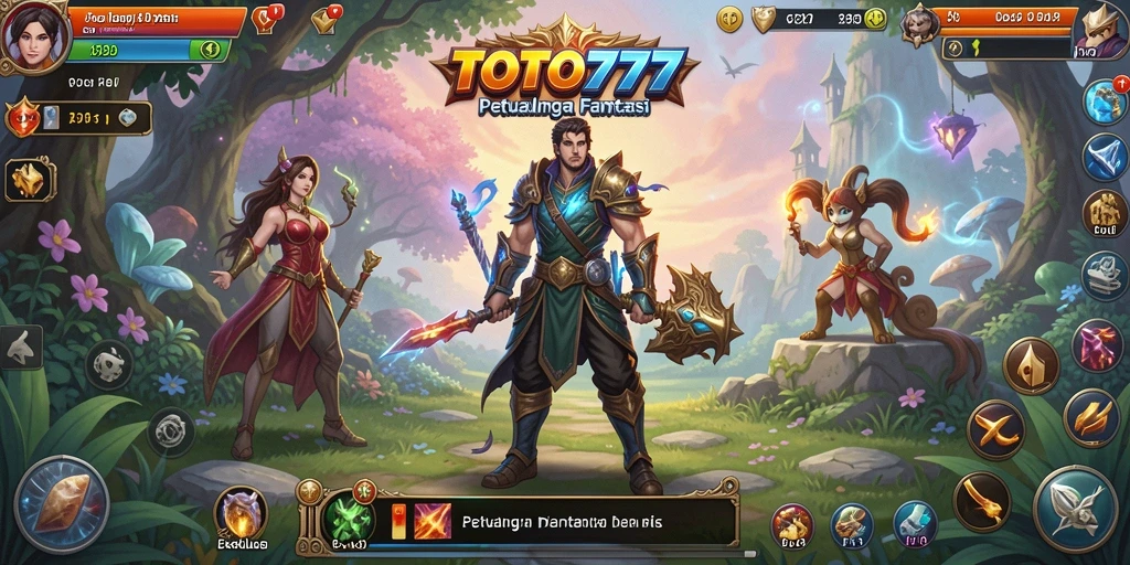 Screenshot menampilkan gameplay menarik dan karakter RPG yang epik.